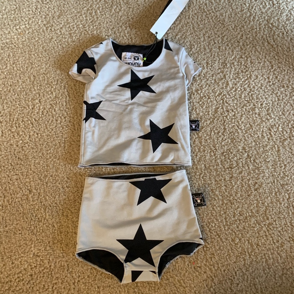 NWT nununu girls swim suit